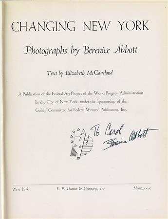 BERENICE ABBOTT. Changing New York.